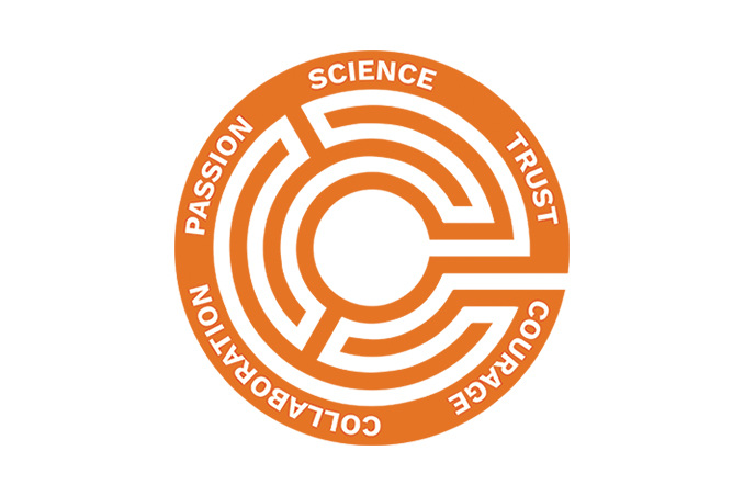 Oncopeptides value words inside the logotype
